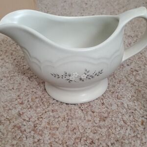 Pfaltzgraff White Gravy Server and Salt and Pepper